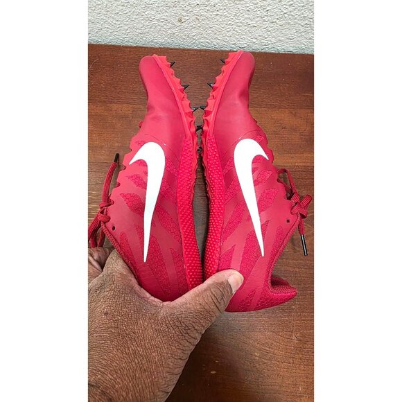 Nike Racing Red Track Spikes Shoes Men's Athletic Footwear Lightweight Size 7 - Picture 5 of 7